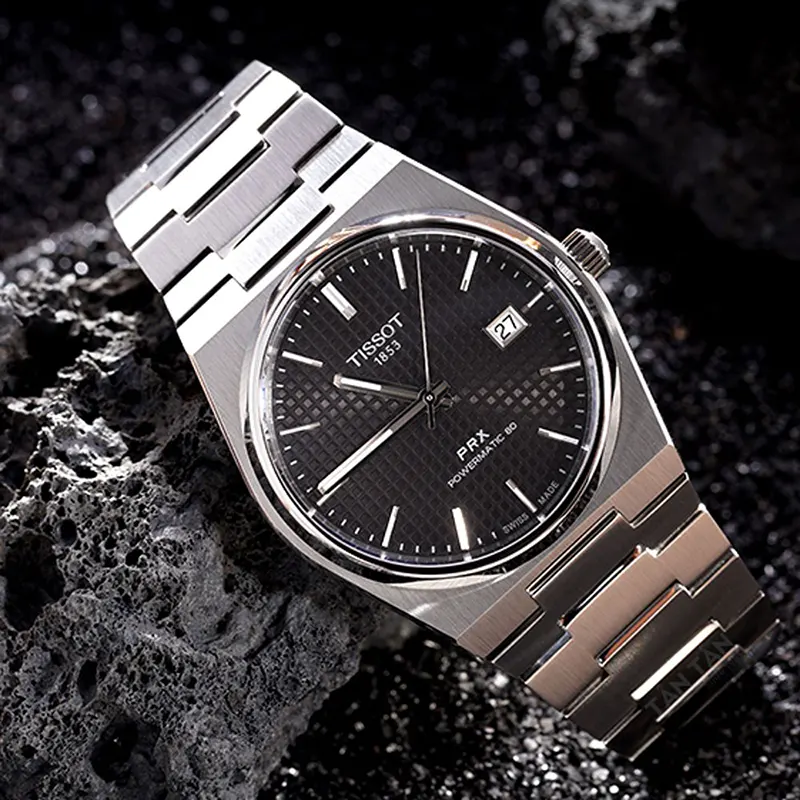 Tissot PRX Swiss Powermatic 80 Black Dial Men's Watch- T137.407.11.051.00